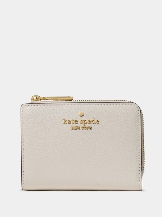 kate spade Handbags - Kate Spade White Pebbled Leather Zip Wallet
